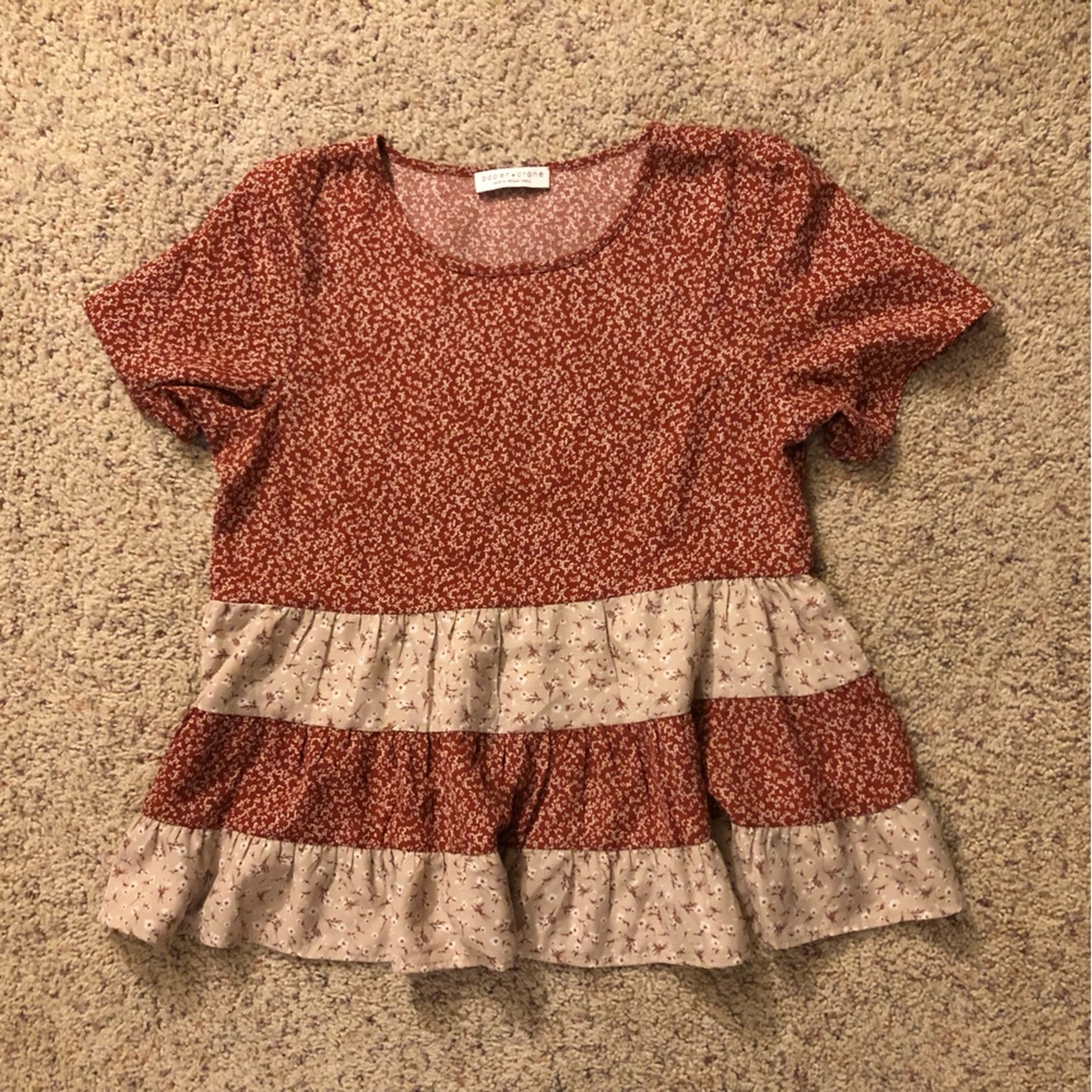 Women's Paper Crane Short Sleeve Blouse